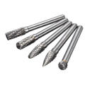 Tungsten Carbide Rotary Burr Set Grinder Bit 1/4-Inch Shank Cutting Burs for Metal Polishing